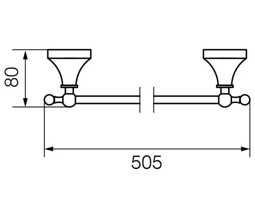 Полотенцедержатель Veragio Gialetta 50, золото