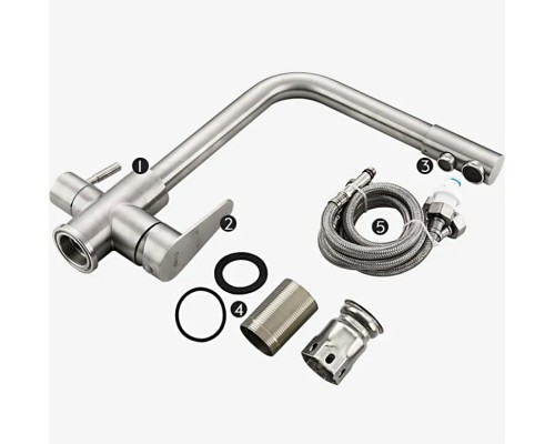 Смеситель для кухни Frap F4348 Сатин