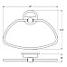 Держатель полотенца трапециевидный (хром) FBS ELL 022