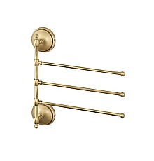 Вешалка для полотенец тройная поворотная Caprigo Romano 7003-VOT бронза