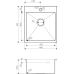 Кухонная мойка Omoikiri Akisame 46-GM 4973095 вороненая сталь