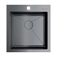 Кухонная мойка Omoikiri Akisame 46-GM 4973095 вороненая сталь