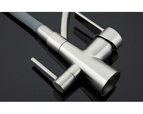 Смеситель для кухни Gappo G4398 Сатин Серый