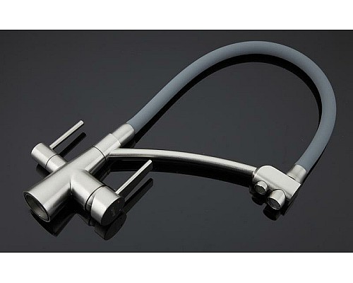 Смеситель для кухни Gappo G4398 Сатин Серый