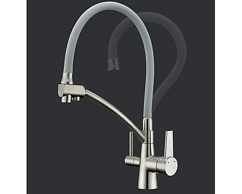 Смеситель для кухни Gappo G4398 Сатин Серый