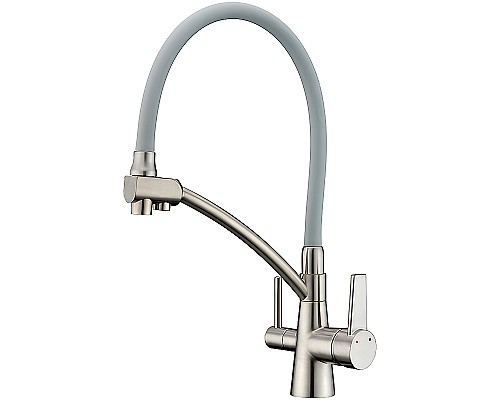 Смеситель для кухни Gappo G4398 Сатин Серый