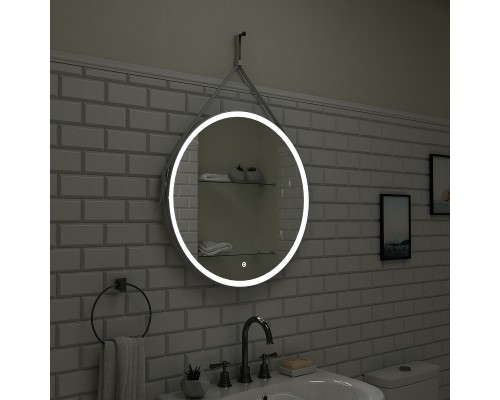 Зеркало Art&Max Milan AM-Mil-800-DS-F с подсветкой с сенсорным выключателем Белое