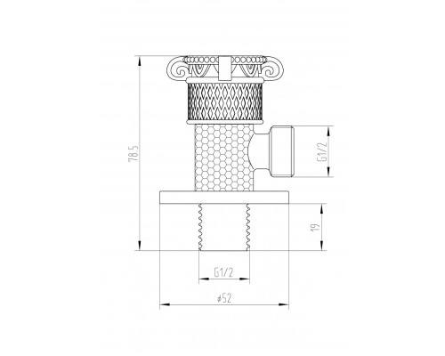 Запорный вентиль MILACIO, серебро MC.008.SL