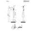 Смеситель для ванны Black&White Universe U7642 Хром