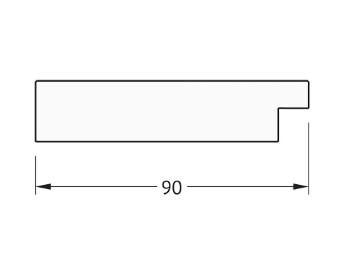 Зеркало Evoform Exclusive 156х66 BY 1190 с фацетом в багетной раме - Алюминий 90 мм