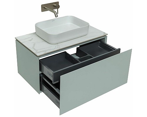 Тумба под раковину Allen Brau Infinity 85 1.21002.PWM подвесная Папирус матовый