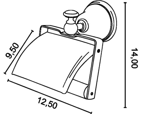 Держатель туалетной бумаги TW Harmony TWHA219br с крышкой Бронза