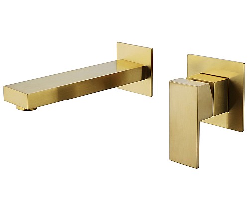 Смеситель ABBER Daheim AF8212G для раковины скрытого монтажа, золото матовое