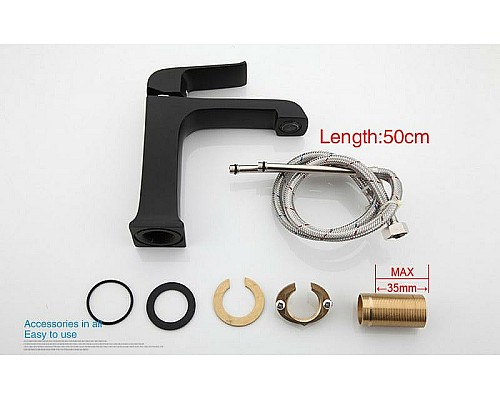 Смеситель для раковины Gappo G50 G1050 Черный матовый