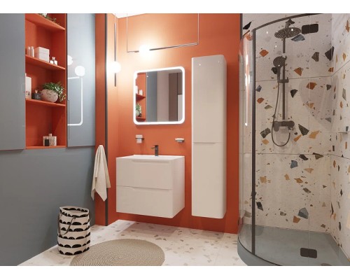 Тумба с раковиной Эстет Kare Luxe 70 ФР-00007080 подвесная Белая