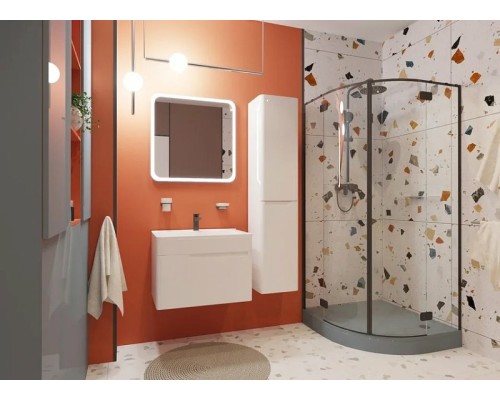 Тумба с раковиной Эстет Kare Luxe 70 ФР-00007080 подвесная Белая