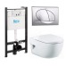 Подвесной унитаз + инсталляция + кнопка + сиденье Roca Meridian Pack 893104110