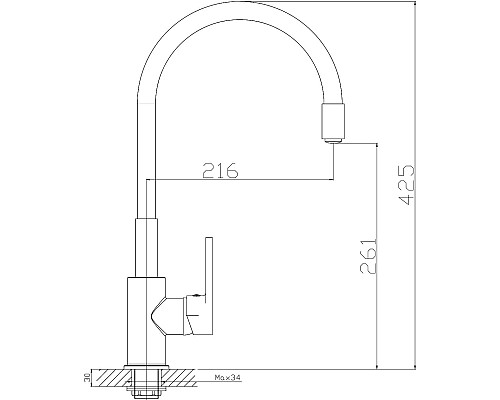 Смеситель для кухонной мойки Rossinka Z Z35-35U-White