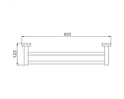 Полотенцедержатель Haiba HB1609 двойной Хром