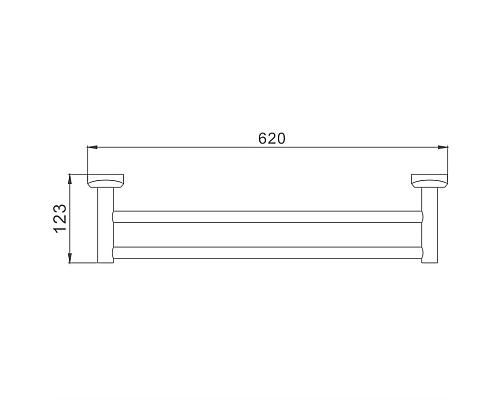 Полотенцедержатель Haiba HB1609 двойной Хром