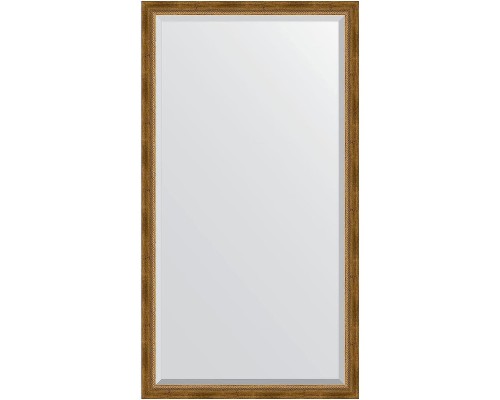 Зеркало Evoform Exclusive Floor 198х108 BY 6143 с фацетом в багетной раме - Состаренная бронза с плетением 70 мм