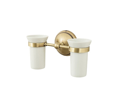 Подстаканник двойной со стаканами Caprigo Romano 7012B-VOT бронза