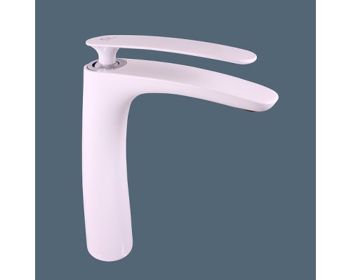 Смеситель для раковины Rav Slezak Tigris TG130.5BC Белый глянец Хром