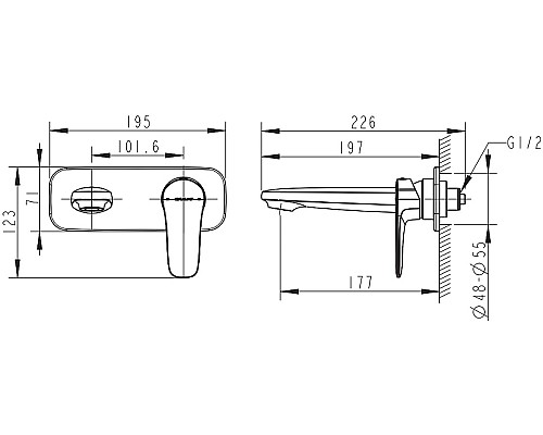 Смеситель для раковины Bravat Source P8173218CP-ENG Хром