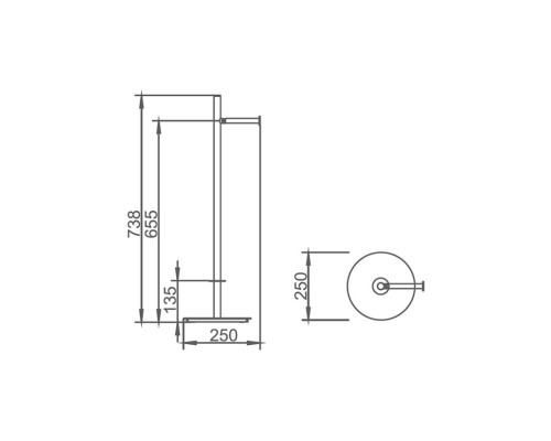 Стойка с бумагадержателем AltroBagno Beni aggiuntivi FS 083306 Cr