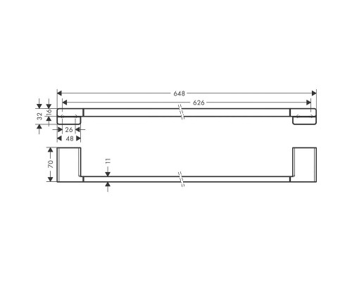 Полотенцедержатель Hansgrohe AddStoris 41747670 Черный матовый