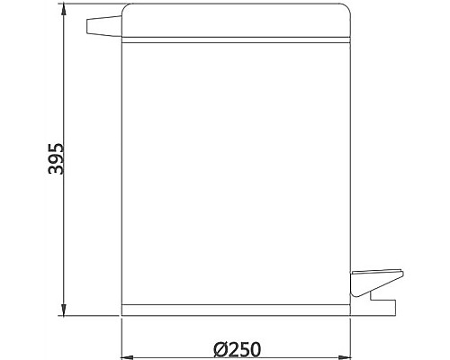 Ведро для мусора Haiba HB703 Хром