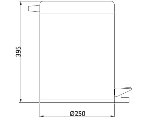 Ведро для мусора Haiba HB703 Хром