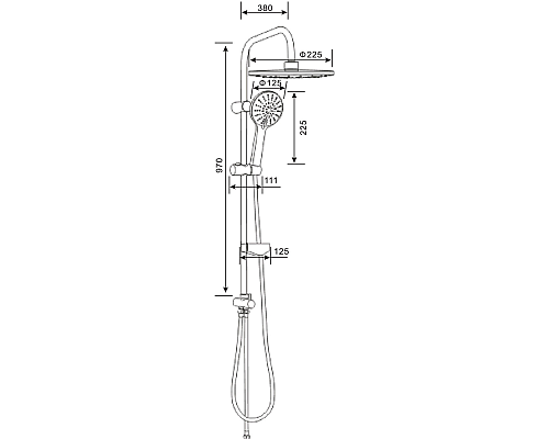 Душевая система Agger A0193500 Хром