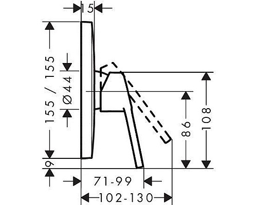 Смеситель для душа Hansgrohe Logis loop 71267000