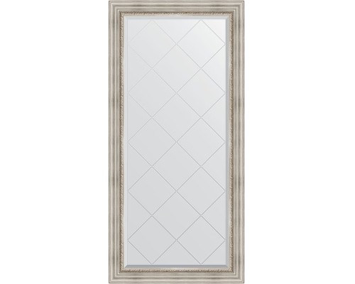 Зеркало Evoform Exclusive-G 158х76 BY 4276 с гравировкой в багетной раме - Римское серебро 88 мм