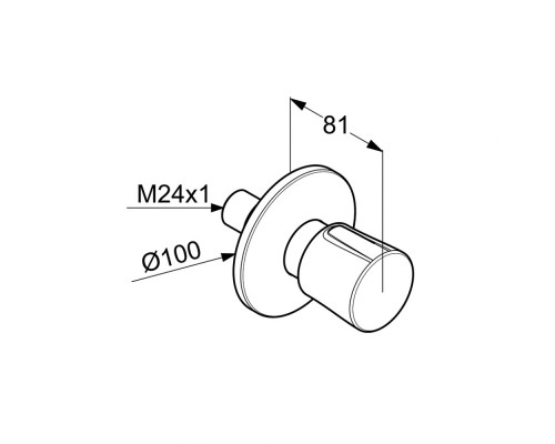 Перключатель на 3 положения верхн.часть Kludi Balance 528460575
