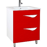 Тумба под раковину Bellezza Эйфория 60 4639109110035 Красная Белая