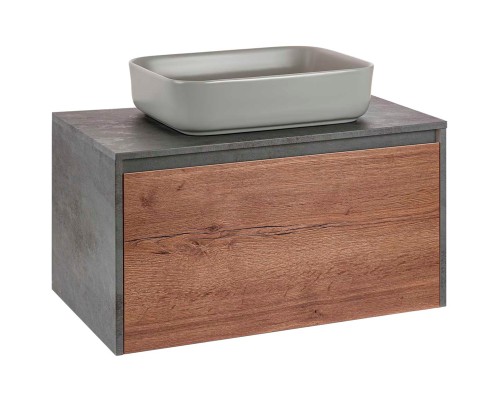 Тумба под раковину Vincea Mesa 80 VMC-2MS800TB подвесная T.Oak Beton