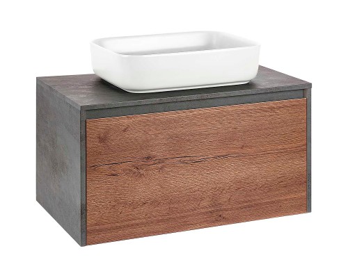 Тумба под раковину Vincea Mesa 80 VMC-2MS800TB подвесная T.Oak Beton