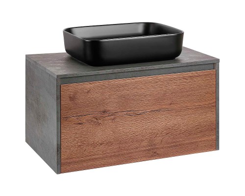 Тумба под раковину Vincea Mesa 80 VMC-2MS800TB подвесная T.Oak Beton