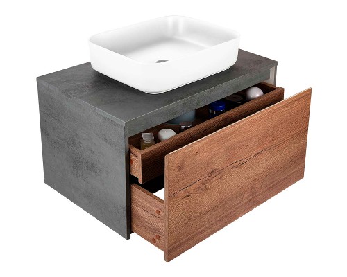 Тумба под раковину Vincea Mesa 80 VMC-2MS800TB подвесная T.Oak Beton