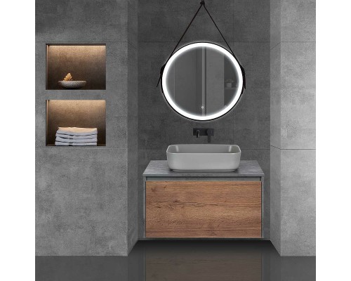 Тумба под раковину Vincea Mesa 80 VMC-2MS800TB подвесная T.Oak Beton