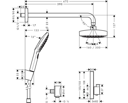 Душевая система Hansgrohe Raindance Select E 27296000