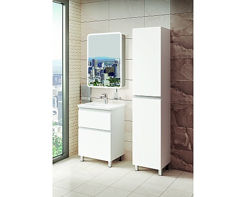 Зеркальный шкаф Avanti 60 R 7243 с подсветкой Белый глянец Зеркальный шкаф Avanti 60 R 7243 с подсветкой Белый глянец
