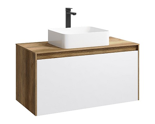 Корпус тумбы под раковину Aqwella 5 Stars Mobi 100 MOB0110DB подвесной Дуб балтийский