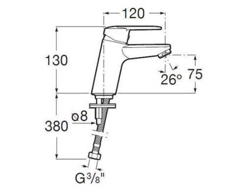 Смеситель для раковины Roca Victoria 5A3H25C0M Хром