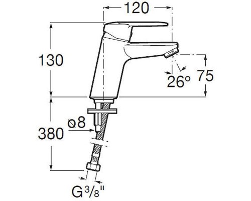 Смеситель для раковины Roca Victoria 5A3H25C0M Хром