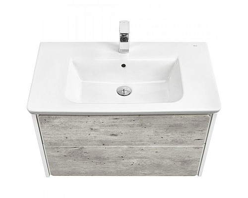Тумба под раковину Roca Ronda 80 ZRU9303004 подвесная Бетон Белый матовый