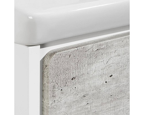 Тумба под раковину Roca Ronda 80 ZRU9303004 подвесная Бетон Белый матовый