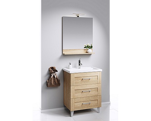 Фостер Панель с зеркалом и светильником AQWELLA FOS0207DS